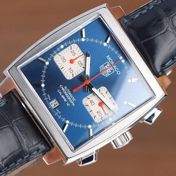Tag Heuer Monaco ’Steve McQueen’ Caliber 12 Edition, Blue Dial - Stainless Steel - Picture 9 of 11